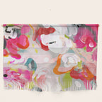 Dream flowers in pink rose floral abstract art Wall Hanging Gallery Image 1