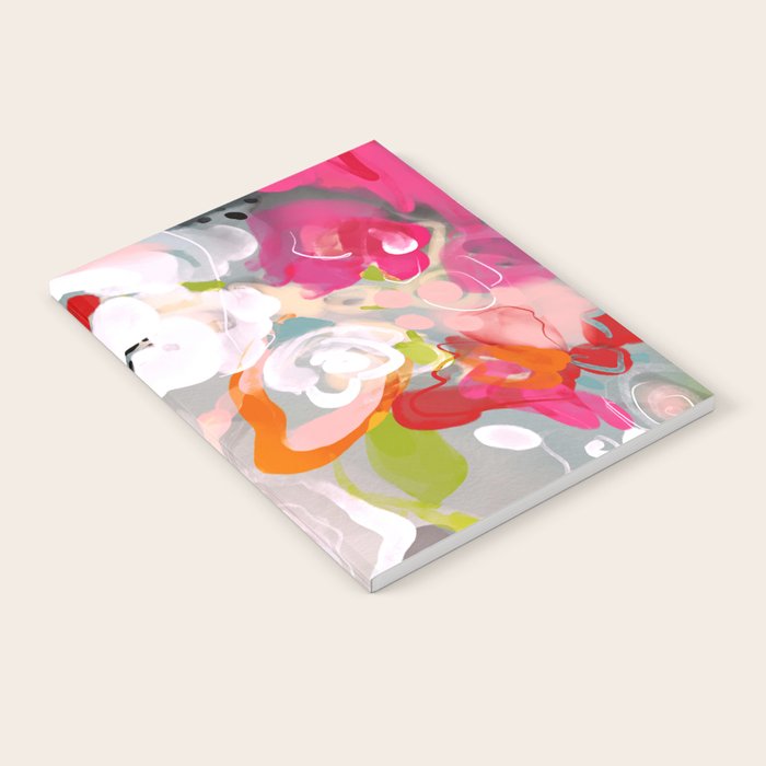 Dream flowers in pink rose floral abstract art Notebook Gallery Image 1