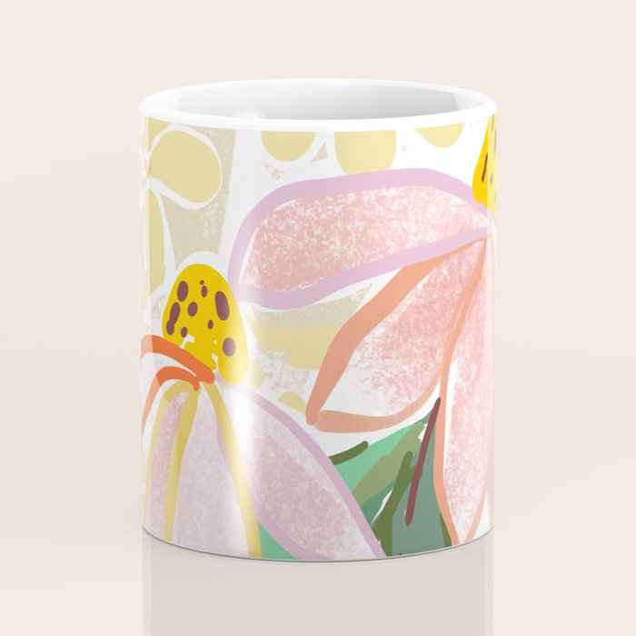 Chalky coneflowers still life Coffee Mug Gallery Image 4