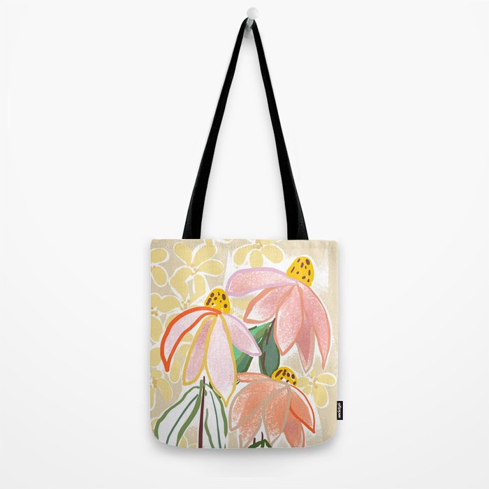 Chalky coneflowers still life Tote Bag Gallery Image 2