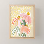 Chalky coneflowers still life Mini Art Print Gallery Image 1