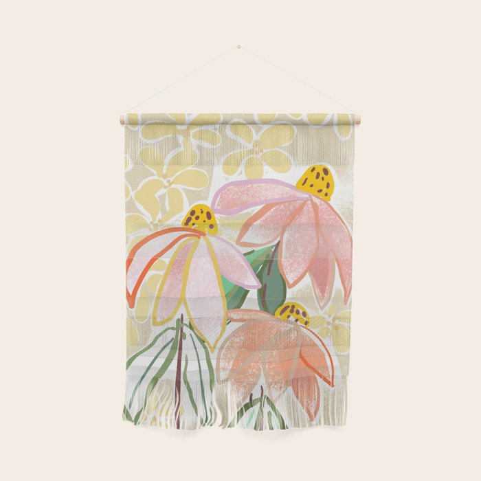 Chalky coneflowers still life Wall Hanging Gallery Image 1