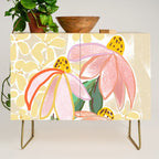 Chalky coneflowers still life Credenza Gallery Image 1