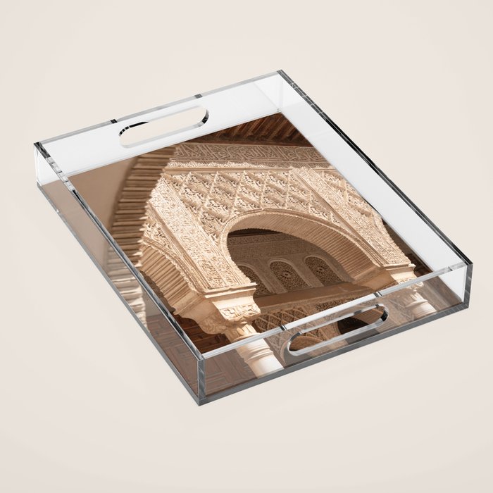 Islamic Architecture - Alhambra Granada Spain Photography Acrylic Tray Gallery Image 1