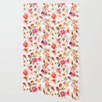 Hygge Watercolor Midsummer Dogroses Pattern  Wallpaper Gallery Image 2
