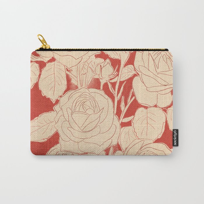 White Roses  Carry All Pouch Gallery Image 1