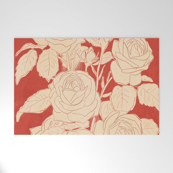 White Roses  Welcome Mat Gallery Image 1