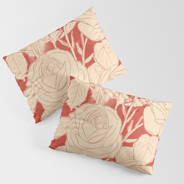 White Roses  Pillow Sham Gallery Image 3