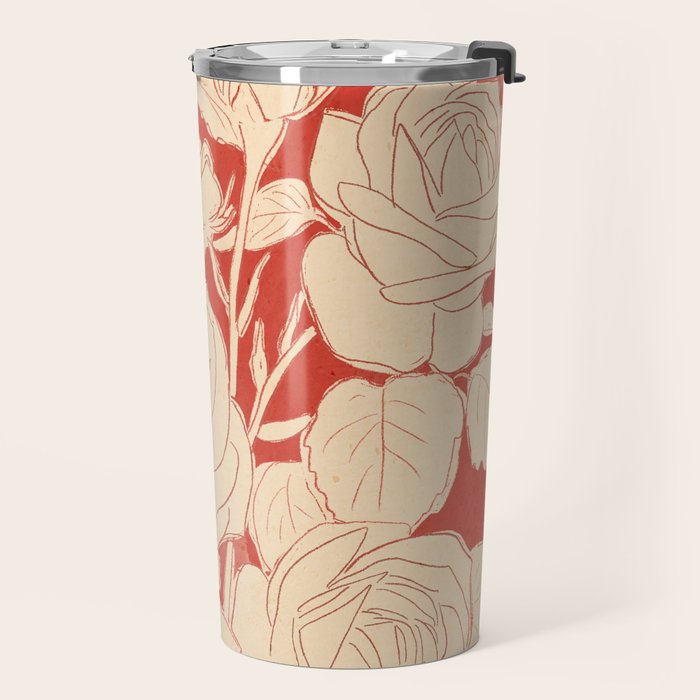 White Roses  Travel Mug Gallery Image 2