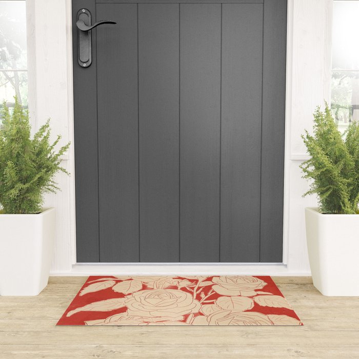 White Roses  Welcome Mat Gallery Image 3