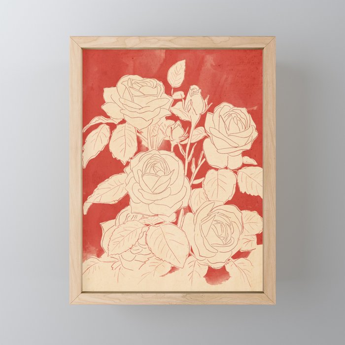 White Roses  Mini Art Print Gallery Image 1