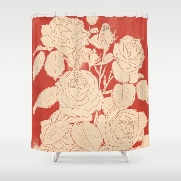 White Roses  Shower Curtain Gallery Image 1