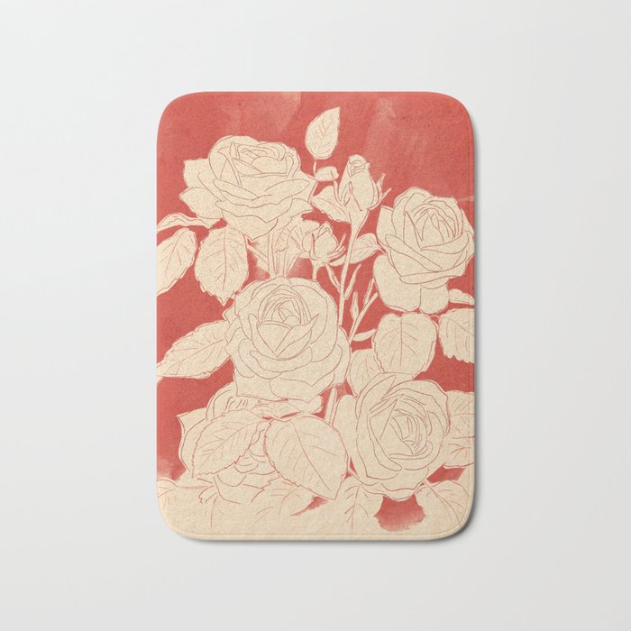 White Roses  Bath Mat Gallery Image 1