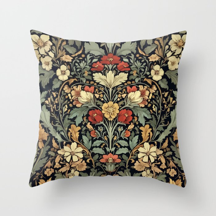 Floralia Vintage Bloom Throw Pillow Gallery Image 6