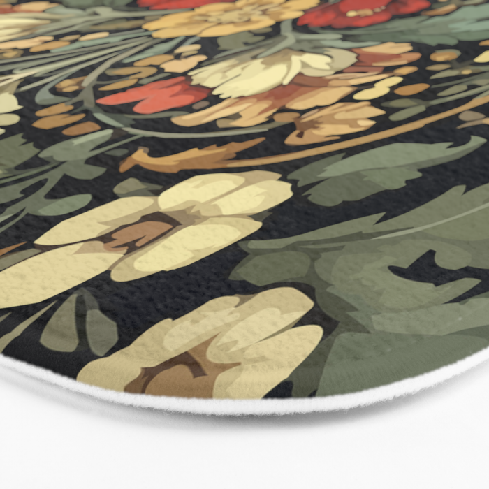 Floralia Vintage Bloom Bath Mat Gallery Image 3