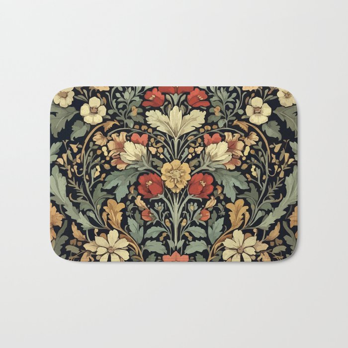 Floralia Vintage Bloom Bath Mat Gallery Image 1
