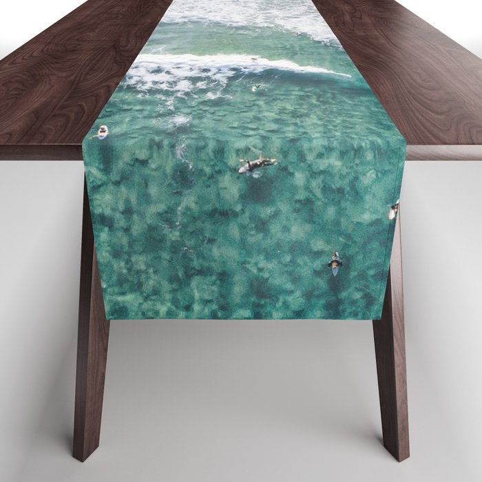 Surfing in the Ocean Table Runner Gallery Image 1