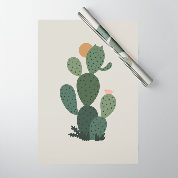 Cat Plants: Cat-tus Wrapping Paper Gallery Image 1