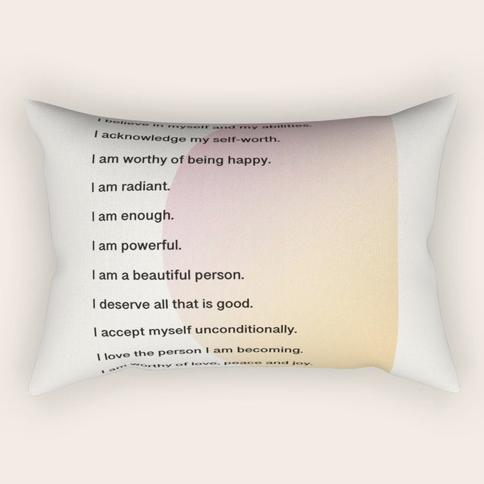 Affirmations | Self Love Rectangular Pillow Gallery Image 2