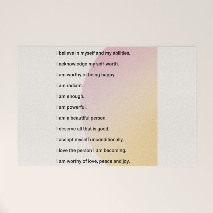 Affirmations | Self Love Welcome Mat Gallery Image 1