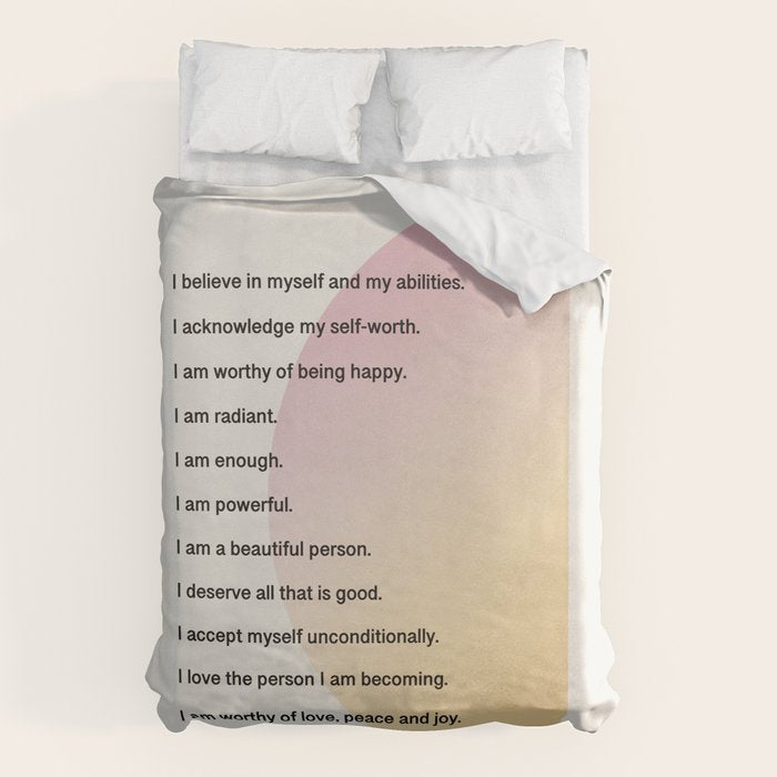 Affirmations | Self Love Duvet Cover Gallery Image 1