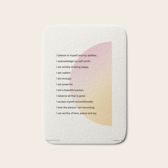 Affirmations | Self Love Bath Mat Gallery Image 1