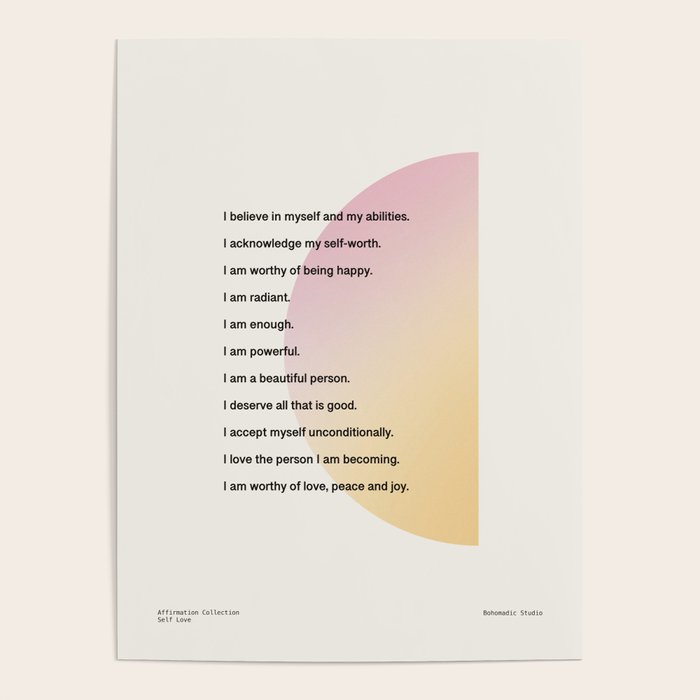Affirmations | Self Love Poster