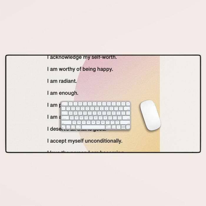 Affirmations | Self Love Desk Mat Gallery Image 1
