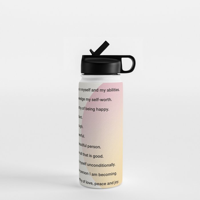 Affirmations | Self Love Water Bottle Gallery Image 1