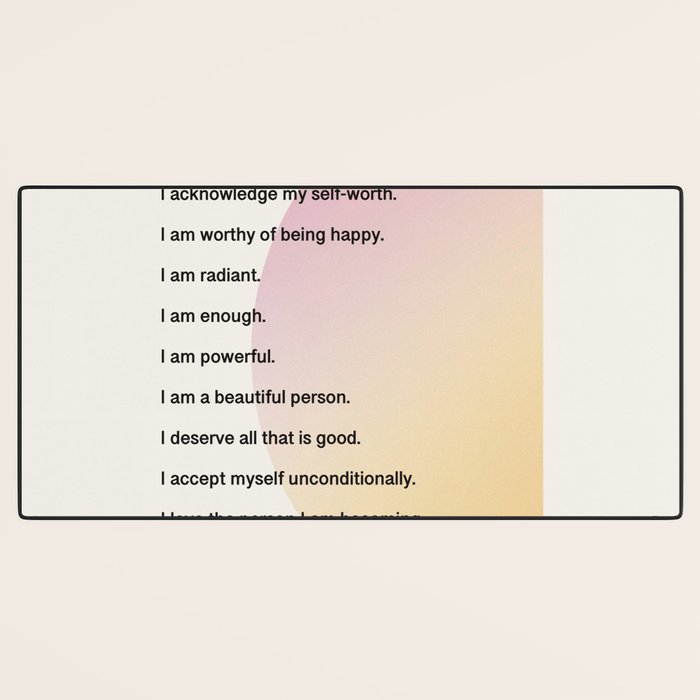 Affirmations | Self Love Desk Mat Gallery Image 3