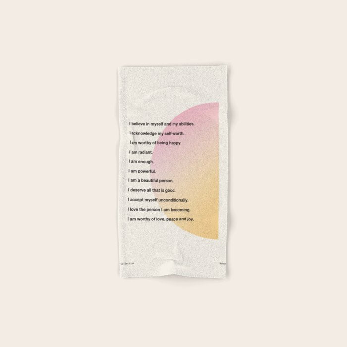 Affirmations | Self Love Bath Towel Gallery Image 1