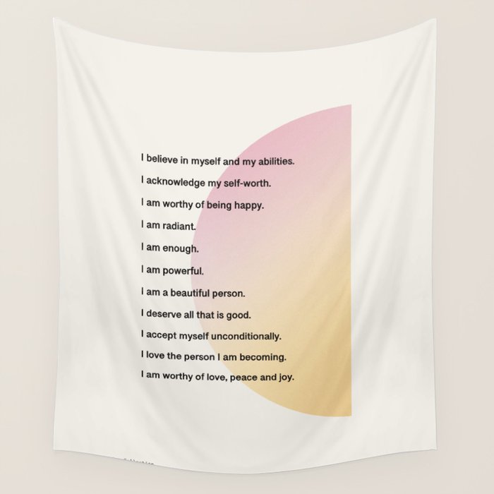 Affirmations | Self Love Wall Tapestry