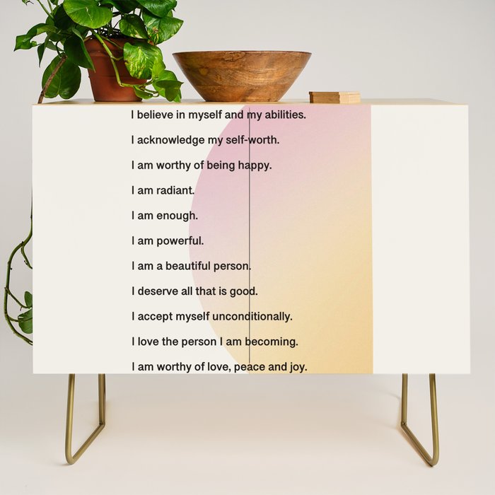 Affirmations | Self Love Credenza Gallery Image 1