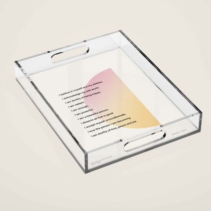 Affirmations | Self Love Acrylic Tray Gallery Image 1