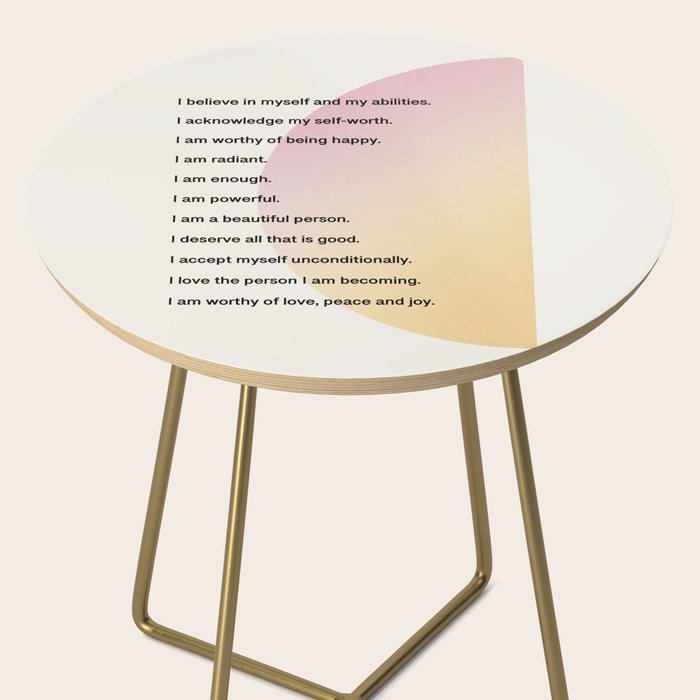 Affirmations | Self Love Side Table Gallery Image 2