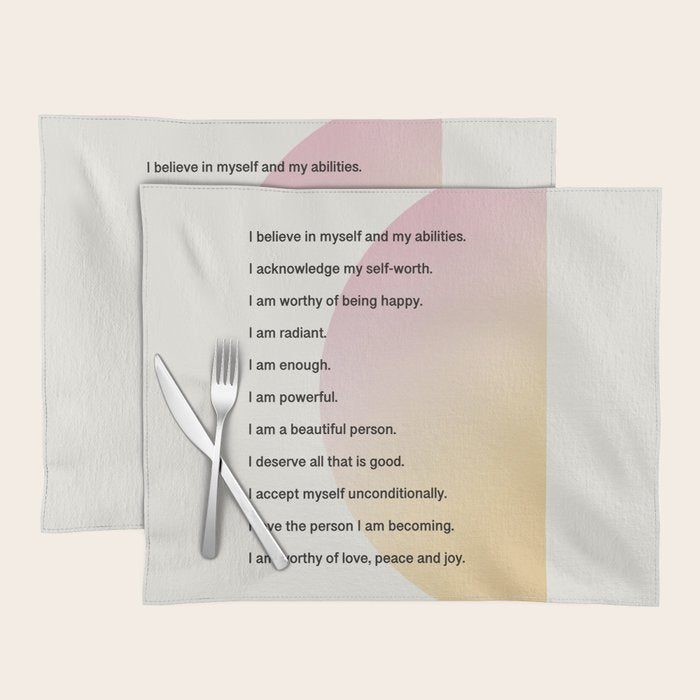 Affirmations | Self Love Placemat Gallery Image 1