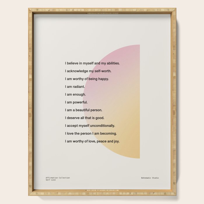 Affirmations | Self Love Serving Tray Gallery Image 1