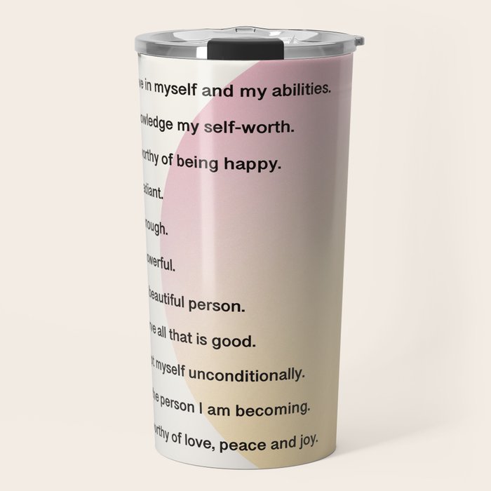 Affirmations | Self Love Travel Mug Gallery Image 1