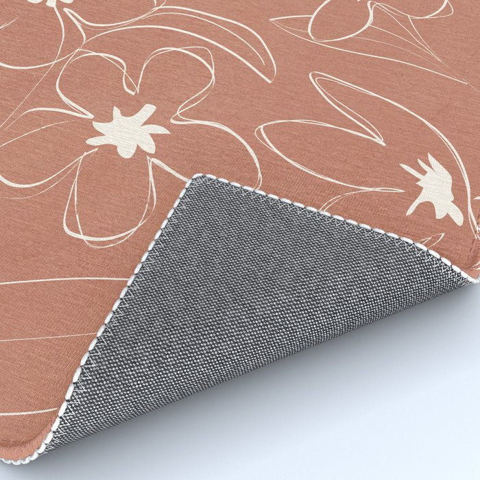 Little Flower Outline on Clay 01 Rug Gallery Image 4