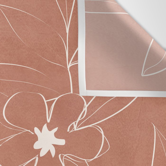 Little Flower Outline on Clay 01 Wall Tapestry Gallery Image 3