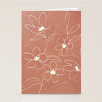 Little Flower Outline on Clay 01 Stationery Card Gallery Image 2