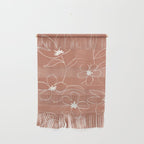 Little Flower Outline on Clay 01 Wall Hanging Gallery Image 1