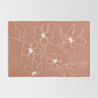 Little Flower Outline on Clay 01 Rug Gallery Image 2