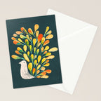 Watercolor Peacock Stationery Card Gallery Image 2