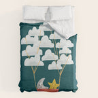 Hot cloud baloon - moon and star Duvet Cover Gallery Image 6