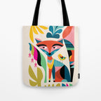 Mid Century Fox Tote Bag Gallery Image 1