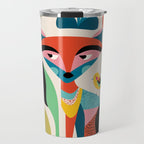 Mid Century Fox Travel Mug Gallery Image 1