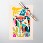 Mid Century Fox Wrapping Paper Gallery Image 1