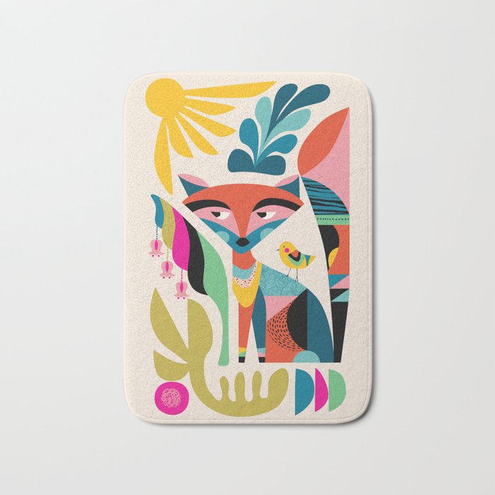 Mid Century Fox Bath Mat Gallery Image 1