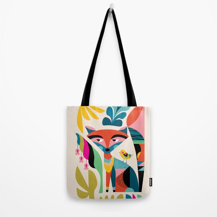 Mid Century Fox Tote Bag Gallery Image 2